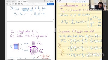 Tom Hutchcroft - Uniform spanning trees in high dimension - Lecture 2 of 3