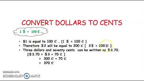 Converting money ( dollars to cents )