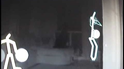 3 stick figures caught via Kinect sensor