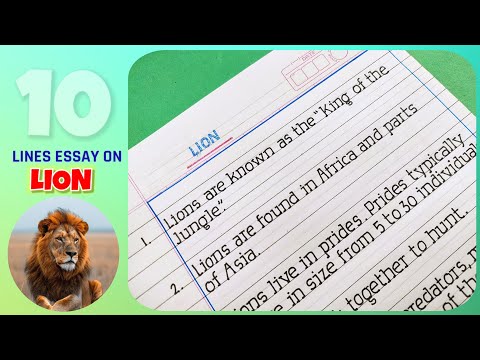 10 lines on LION 🦁 | Lion 10 lines essay english | Essay on Lion