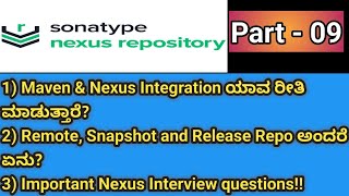 &quot;How to Integrate Maven with Nexus, Repo Types, Interview Questions&quot; in Kannada | neeltechjunction