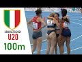 100m Final • U20 Italian Championships 2021