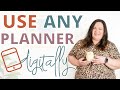 Turn Any Planner Into a DIGITAL PLANNER | How To Use a Printable Planner Digitally
