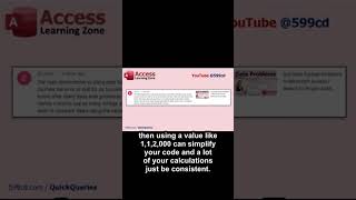 Should Missing Dates Be Null Or A Placeholder?
A fake date can simplify calculations, but it can also lie about what you know. Use Null for truly unknown dates and placeholders only when the context makes them safe. #MSAccess #DatabaseDesign #VBA https://599cd.com/QQ101 Should Missing Dates Be Null Or A Placeholder?