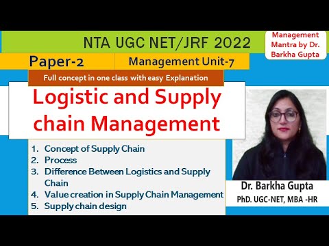 Logistic and Supply chain management, process, difference, value creation in SCM,supply chain Design