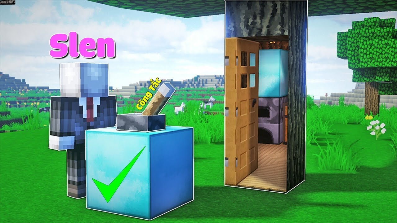 CÁCH SỐNG BÊN TRONG CÁI CÂY LÀ NHÀ BÍ MẬT VÀ AN TOÀN TRONG MINECRAFT | Thử Thách SlenderMan