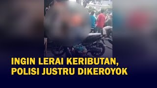 Viral! Detik-detik Seorang Polisi Dikeroyok  oleh Sekelompok Orang