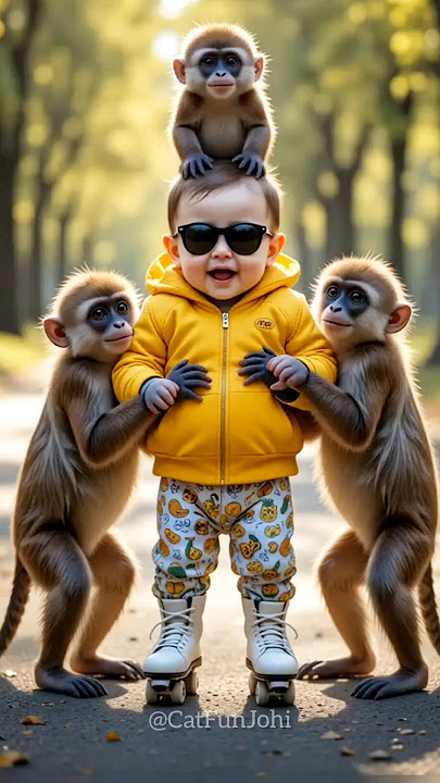 #monkey #babydance #cutebaby #funnyanimals #trending #dancevideo #funnyvideo #viraldance #756