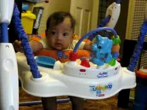 Baby Elle in the Jumperoo - YouTube