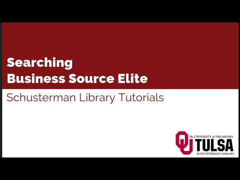 Searching Business Source Elite