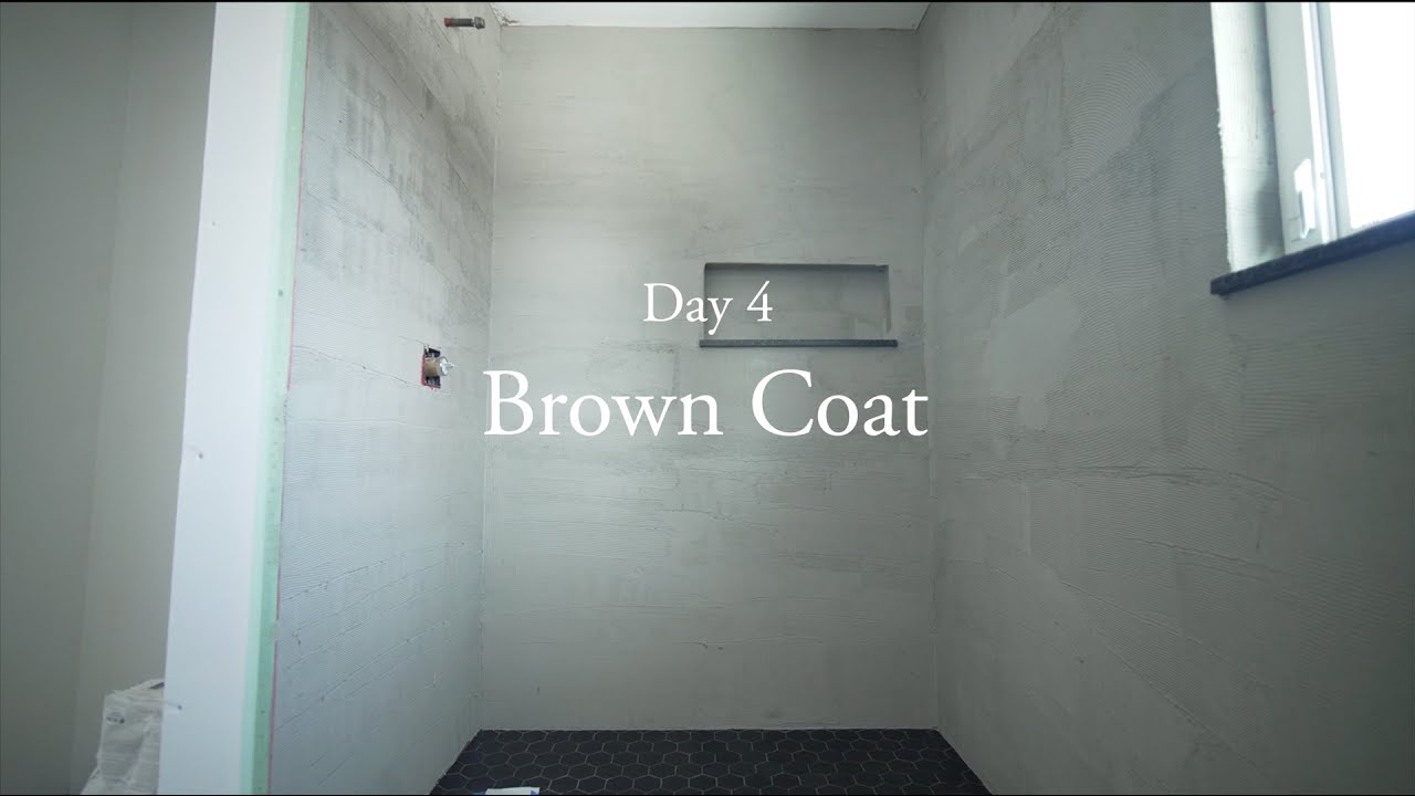 Creating a Tadelakt Shower - Brown Coat