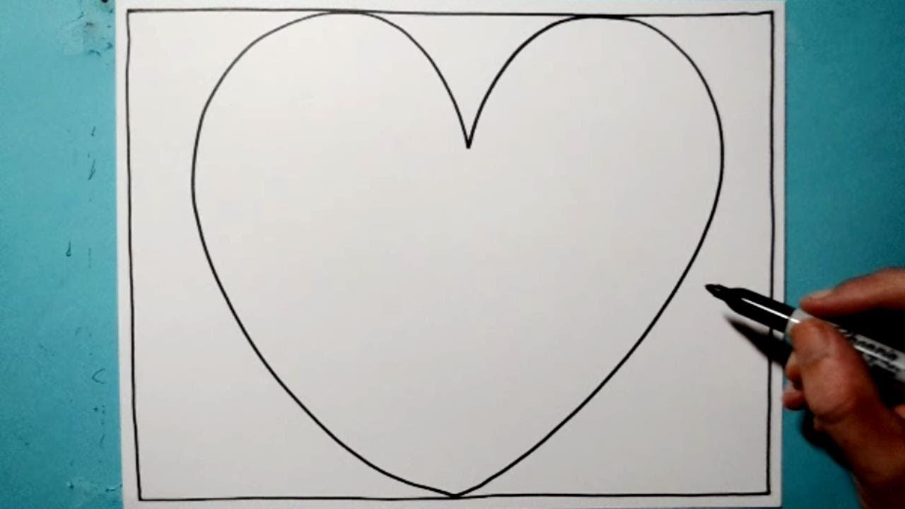 Cool 3D Heart Pattern / Relaxing Line Illusion Drawing / Daily Art ...