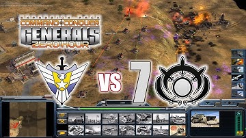 USA vs 7 Hard GLA - Command & Conquer Generals Zero Hour Reborn in 4K UHD 60fps