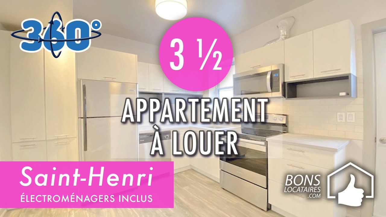 Apartment Tour Visite virtuelle 360°/Appartement à louer SaintHenri 3