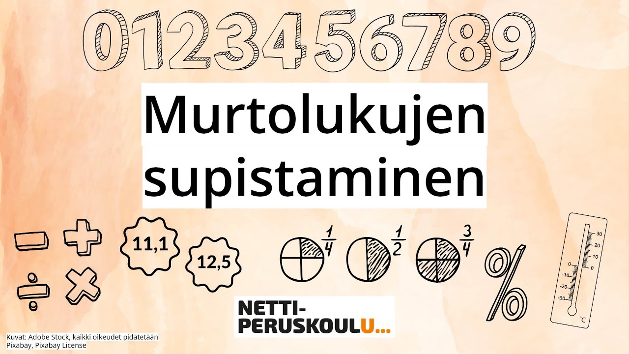 ama2: Murtolukujen supistaminen (perusopetus)