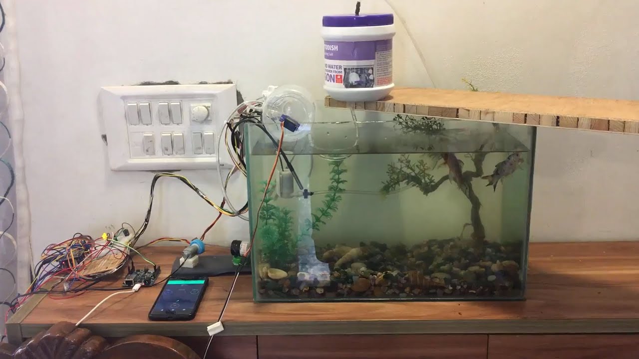 Automatic Aquarium of things Controlled via with Blynk YouTube