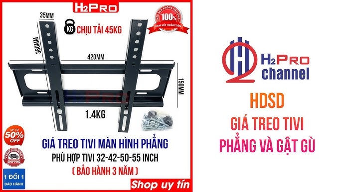Hướng dẫn sử dụng giá treo tivi phẳng và gật gù gắn tường H2Pro ...