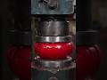 Hydraulic Press vs Red Bowling Ball 🔴💥 #Shorts #satisfying #hydraulicpress