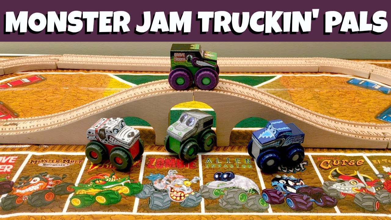 monster jam truckin pals wooden vehicles