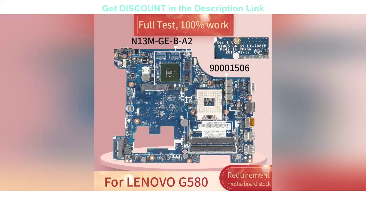 msi b450m gaming plus | 90001506 For LENOVO G580 LA-7981P 11S90001506ZZ SLJ8E N13M-GE-B-A2 DDR3 Not