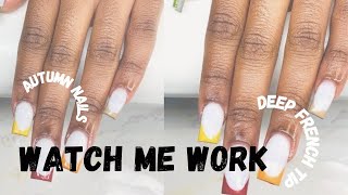 AUTUMN FREESTYLE NAILS | FRENCH TIPS
