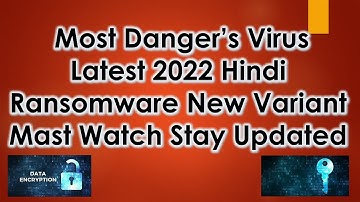 Oho 😱 Most Dangers Virus | Ransomware New Variant | Latest 2022 Hindi |  Shreyas Solution