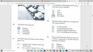 RELIGIOUS EDUCATION PAPER 1    2018