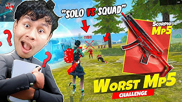 Very Bad Mp5 Scorpio Only Challenge in Solo Vs Squad 😎 Tonde Gamer - Free Fire Max