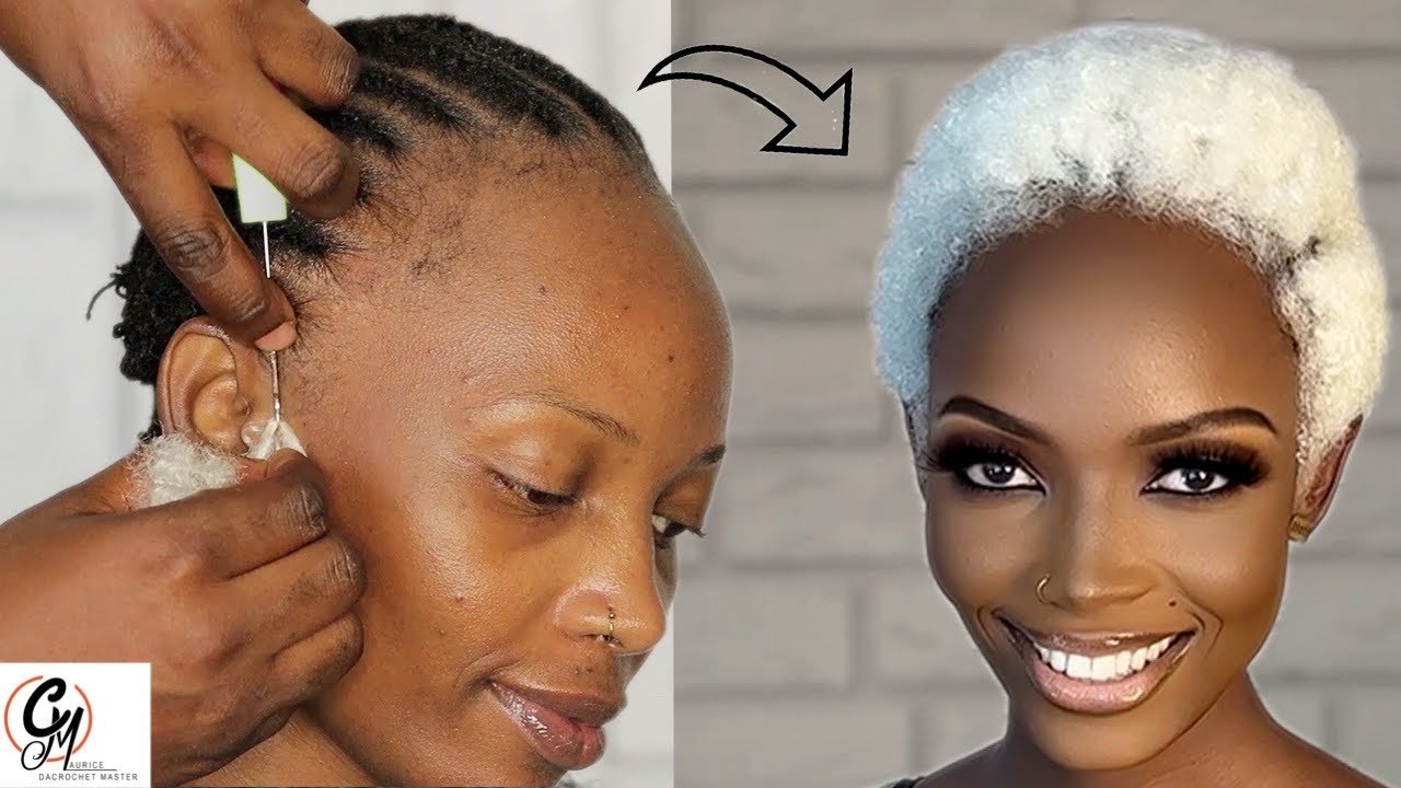 What A Transformation Trying Tiktok low cut crochet hairstyle || Beginners Friendly.