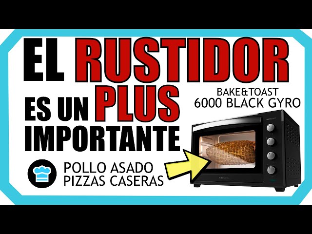 Bake&Toast 6090 Black Gyro Horno sobrenemesa Cecotec