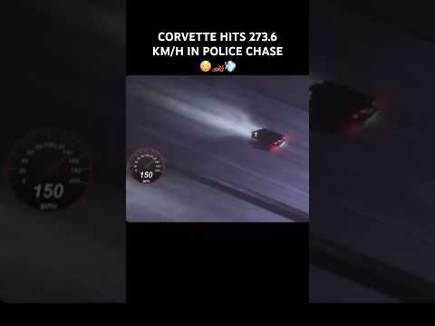CORVETTE HITS 273.6 KM/H IN POLICE CHASE😳🏎️💨#hellcat #mustang #chevrolet #srt #mopar #dodge