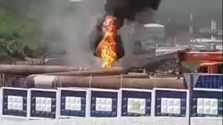 Пожар на нефтебазе "Грушовая" в Новороссийске. Пожар на ЧерноморТрансНефти