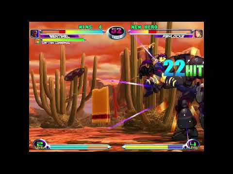MvC2: Romneto - Psylocke interrupts HSF with Dual Infinite (NJ and Psy-Blast) .:11.12.22:.