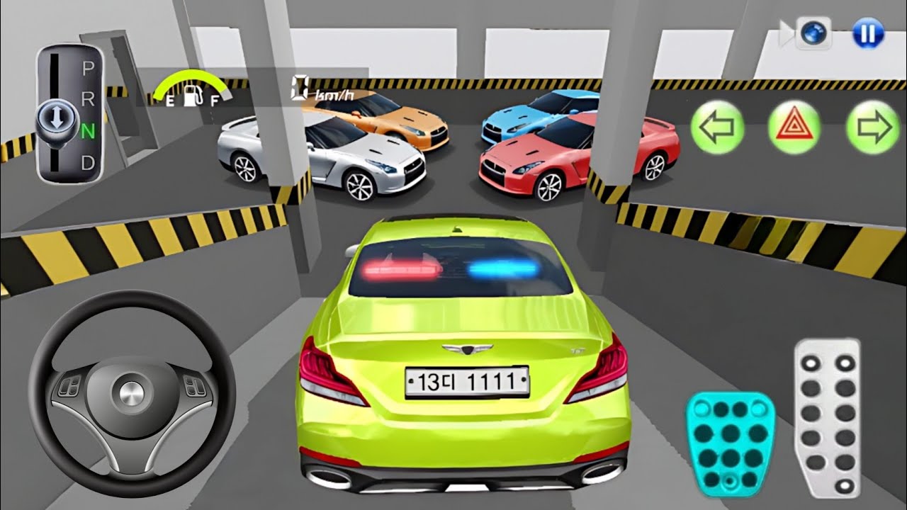 New Green Police Officer Car Stuck in Parking Garage - 3D Driving Class 2026 - Android iOS Gameplay