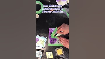 Card Making with Layer stencils & Distress oxides #cardmaking #distressoxides #shorts