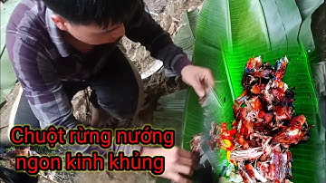 1 ngày sinh tồn trong rừng, Nướng thịt chuột , nướng măng ngon kinh khủng