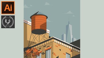 Adobe Illustrator CC Tutorial - How to Make a Beautiful Landscape Background Design