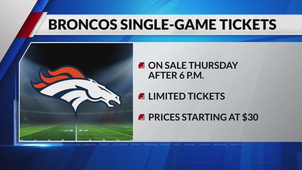 Denver Broncos single-game tickets go on sale Thursday 