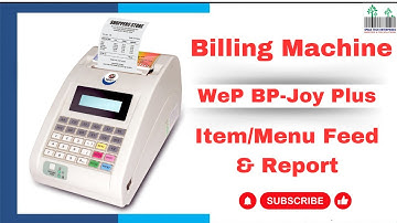 Billing Machine WepBP joy plus how to Bill item Report Restaurant Calculator Print Machine