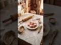 Pink bakery kitchen with copper pots and fresh bread #shorts #cozyhome