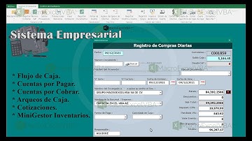 Sistema Empresarial Flujo de Caja e Inventarios Parte 1 | MacroExcelVBA-Ag