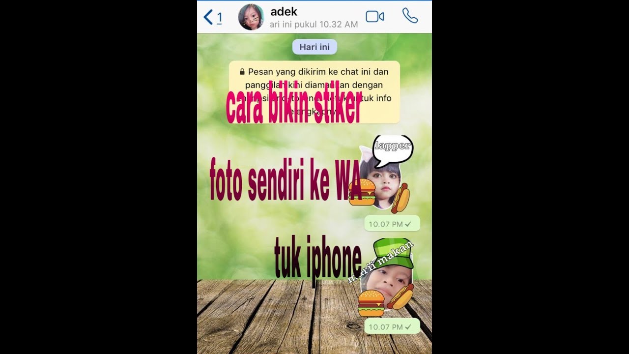 cara bikin stiker  WA  di hp iphone  YouTube