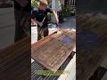 Satisfying Pressure Washer Restores Old Wood Instantly! #Shorts