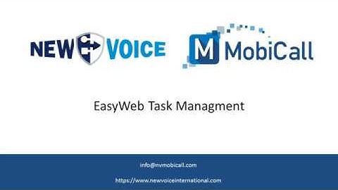 New Voice MobiCall - EasyWeb Task management