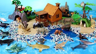 Fun Island Scenery Sets and Mini Animal Figures