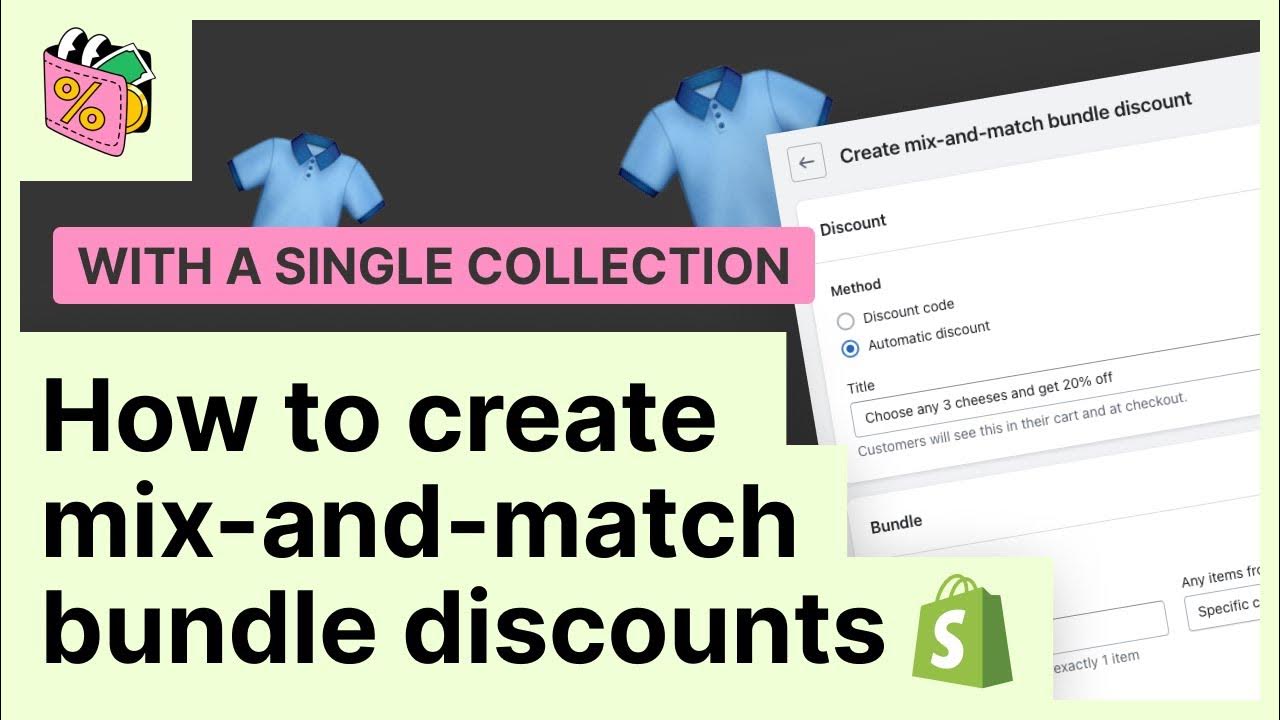 How to create mixandmatch bundle discounts with one collection YouTube