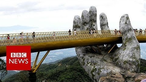Vietnam bridge: Walking through a god