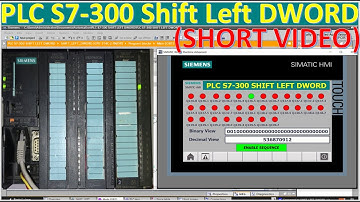 PLC S7-300 SHIFT LEFT DOUBLE WORD (Short Video)