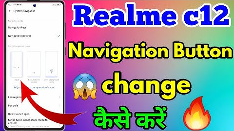 How To Change Navigation Button in Realme C12, Realme C12 Virtual Button Kaise Change Kare