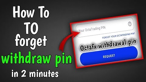 how to reset octafx withdraw pin | OctaFx Pin Kaise Forgot Karey, Pin Recovery Octafx Trading App